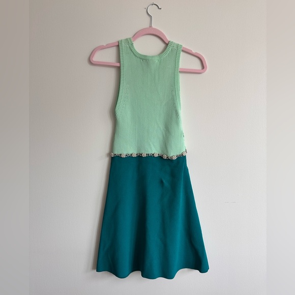 Zara blue dress with pearl and jewel detailing - Picture 2 of 5